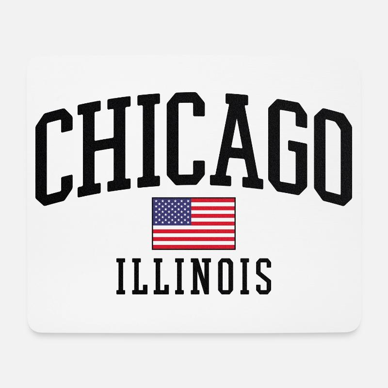 Chicago Illinois - Mouse Pad (horizontal) - white