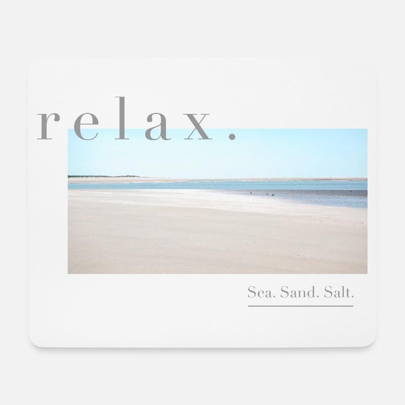 Relax – Sea Sand Salt - Mousepad (Querformat) - Weiß