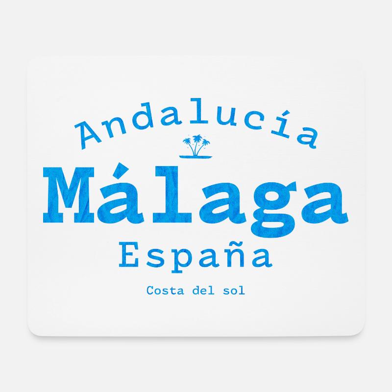 Malaga Andalusien Küstenblau - Mousepad (Querformat) - Weiß