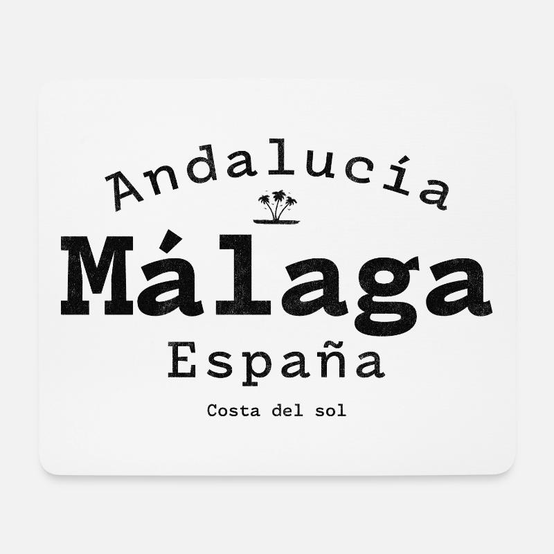 Andalusien Málaga Costa del Sol Grafik - Mousepad (Querformat) - Weiß