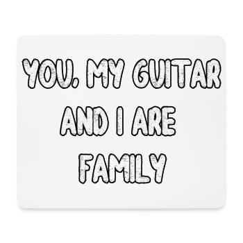 Ma guitare est ma famille - Tapis de souris (format paysage) - blanc - Devant