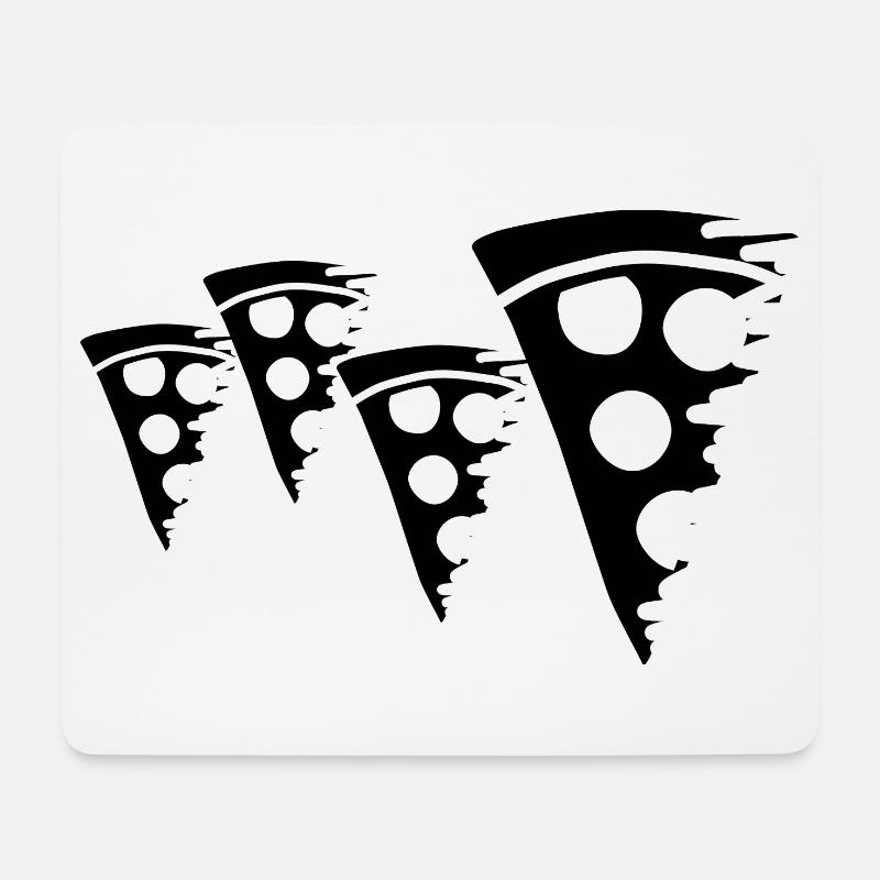Pizza - Mousepad (Querformat) - Weiß
