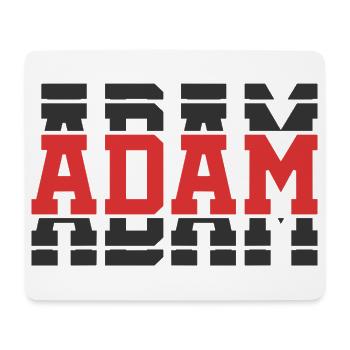 Adam t-shirt t-shirt gift idea stacked text - Mouse Pad (horizontal) - white - Front