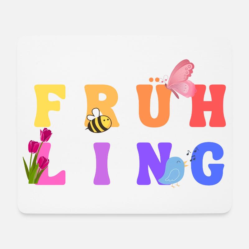 Frühling - Jahreszeit - Mousepad (Querformat) - Weiß