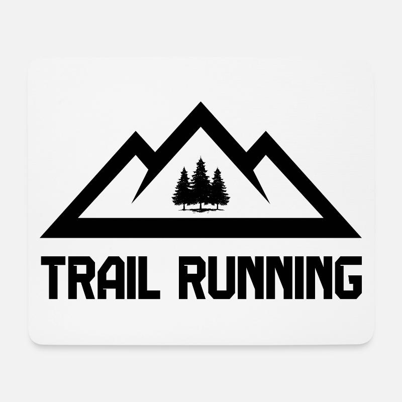 Trailrunning (Trailrunning) - Mousepad (Querformat) - Weiß
