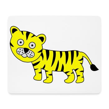Tiger Funny - Mouse Pad (horizontal) - white - Front