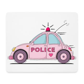 Police Car Police Pink - Mouse Pad (horizontal) - white - Front