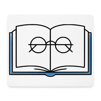 École des Lunettes à Livre Ouvert - Tapis de souris (format paysage) - blanc - Devant