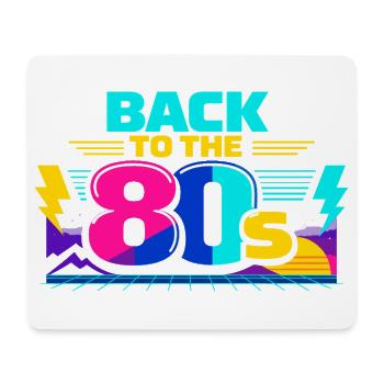 Back to the 80s Neon - Mouse Pad (horizontal) - white - Front