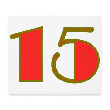 15. 15 ANS. 15e ANNIVERSAIRE. ANNIVERSAIRE 15 ANS. - Tapis de souris (format paysage) - blanc - Devant