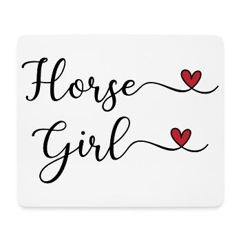 Horse Girl Heart - Mouse Pad (horizontal) - white - Front