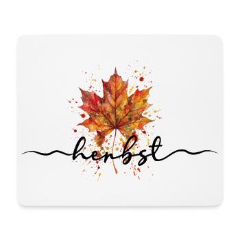 Herbst | Herbstblatt Aquarell - Mousepad (Querformat) - Weiß - Vorne