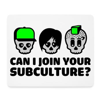 subculture - Mousepad (Querformat) - Weiß - Vorne