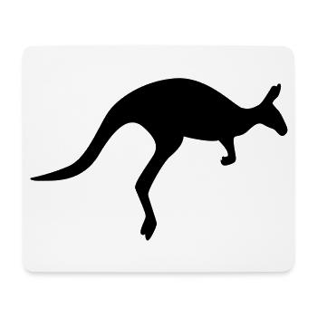 Kangourou - Tapis de souris (format paysage) - blanc - Devant