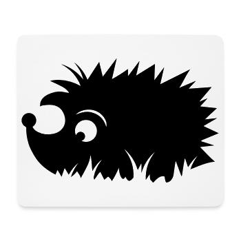Un hérisson est assis dans une prairie - Tapis de souris (format paysage) - blanc - Devant