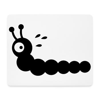 Angstschwitzender Wurm - Mousepad (Querformat) - Weiß - Vorne