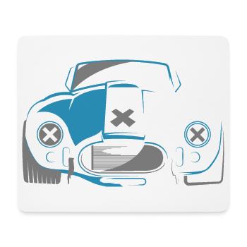 Sportwagen Auto Cobra V8 musclecars oldtimer car - Mousepad (Querformat) - Weiß - Vorne