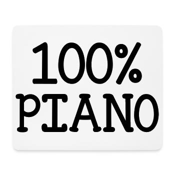 100% Piano - Mouse Pad (horizontal) - white - Front
