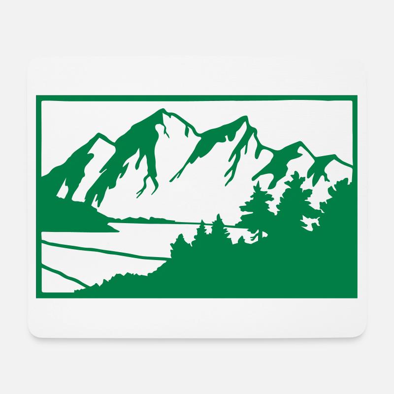 mountains - Mouse Pad (horizontal) - white