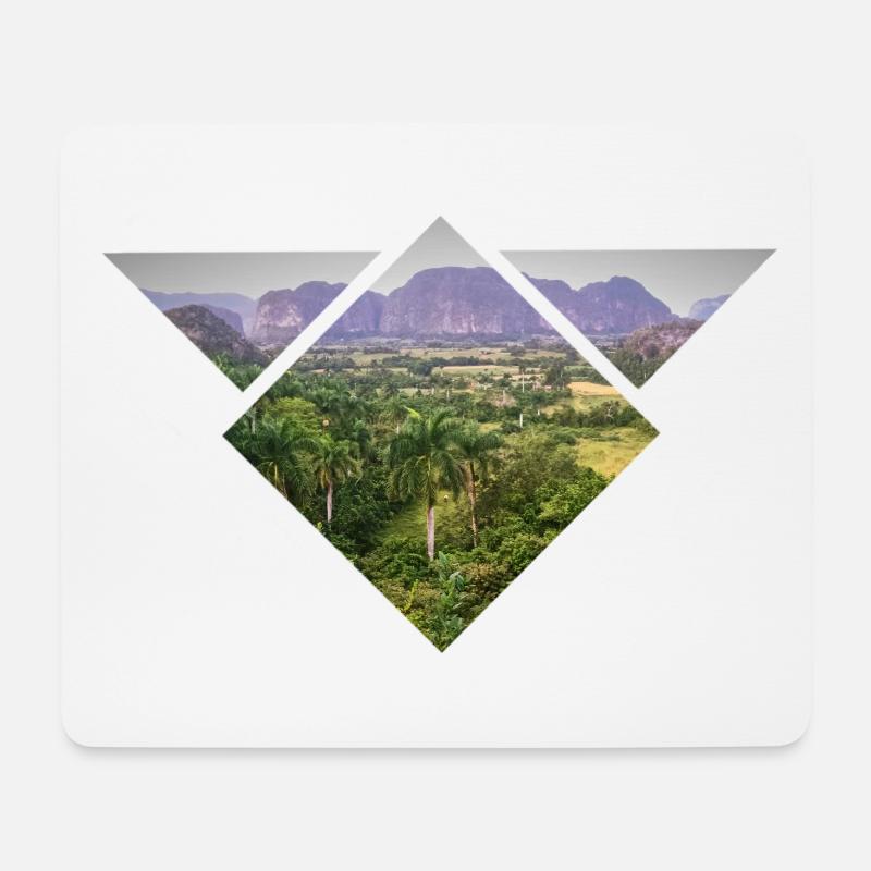 DreiecksSteppe - Mousepad (Querformat) - Weiß