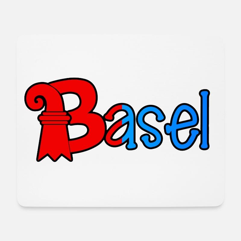 Basel RedBlue Rook Logo - Mouse Pad (horizontal) - white