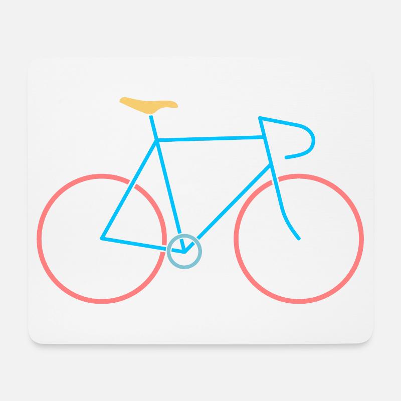 Rennrad rot blau - Mousepad (Querformat) - Weiß