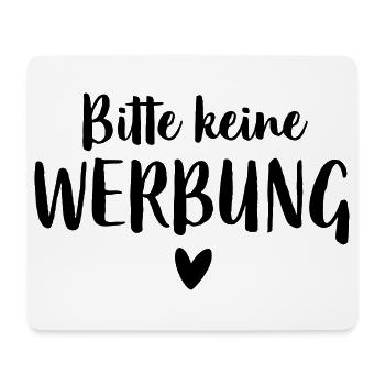 Bitte keine Werbung Herz Briefkasten - Mousepad (Querformat) - Weiß - Vorne