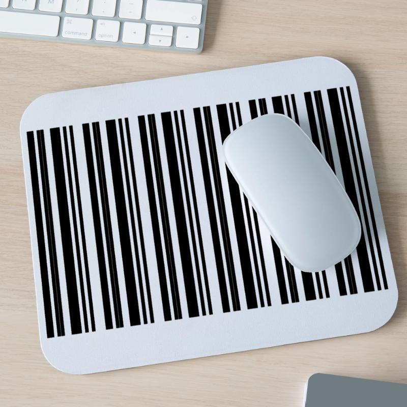 Barcode Strichcode Nerd IT Technik Design Mousepad (Querformat)