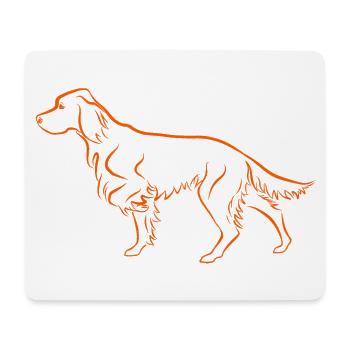 Setter ci-dessus en orange - Tapis de souris (format paysage) - blanc - Devant