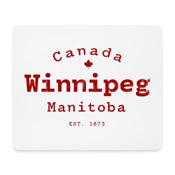 Winnipeg Est 1873 Shirt - Mousepad (Querformat) - Weiß - Vorne