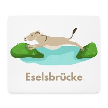 Eselsbrücke - Mousepad (Querformat) - Weiß - Vorne