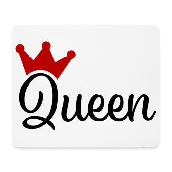 Queen mit Krone - Mousepad (Querformat) - Weiß - Vorne