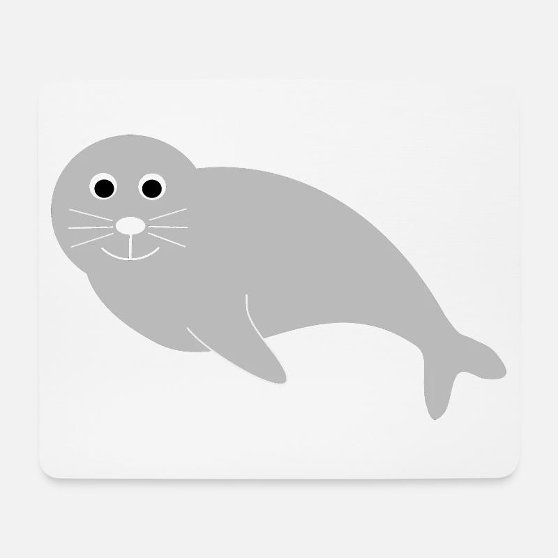 Seehund Seehunde Robbe Robben Tiere - Mousepad (Querformat) - Weiß