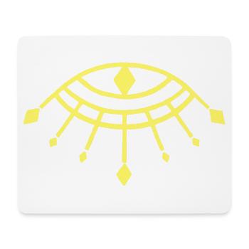 Gelbes Auge des Horus - Mousepad (Querformat) - Weiß - Vorne