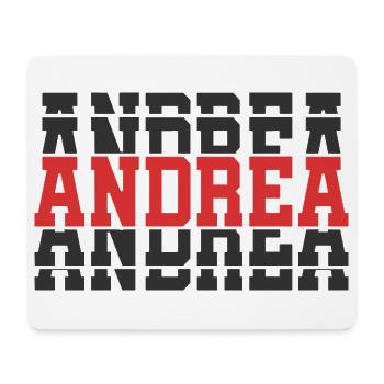 T-Shirt Andrea T-Shirt Geschenkidee gestapelter Text - Mousepad (Querformat) - Weiß - Vorne