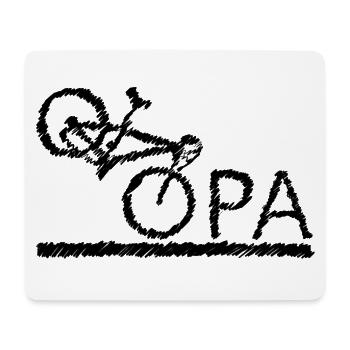 bester Opa Fahrrad Mountainbike Radeln Kritzeln - Mousepad (Querformat) - Weiß - Vorne