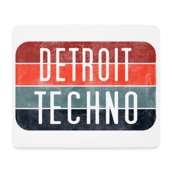 Detroit Techno Neon Emblem - Mouse Pad (horizontal) - white - Front