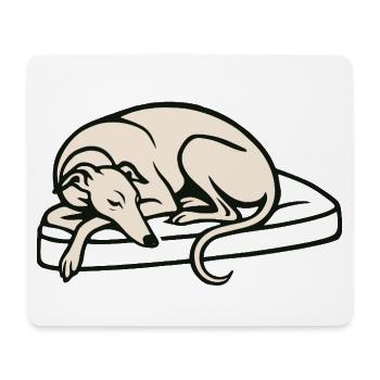 Galgo sleeping - Mousepad (Querformat) - Weiß - Vorne
