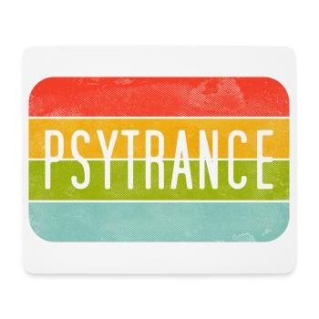 Psytrance Regenbogen Streifen - Mousepad (Querformat) - Weiß - Vorne