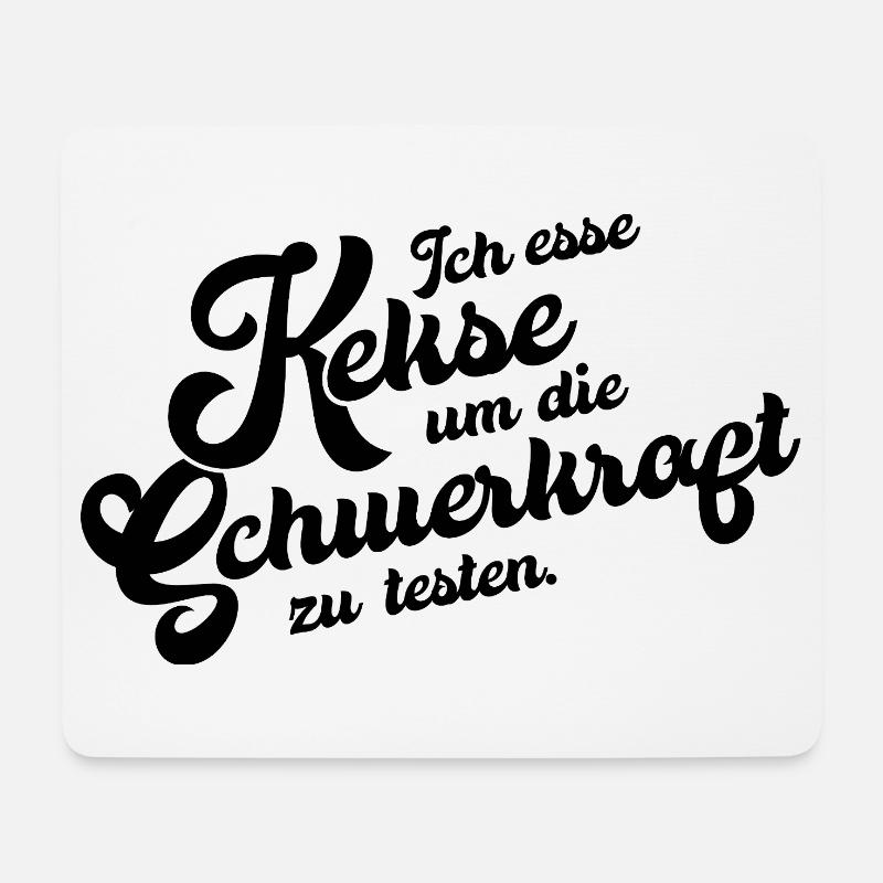 Keks-Schwerkraft-Test - Mousepad (Querformat) - Weiß