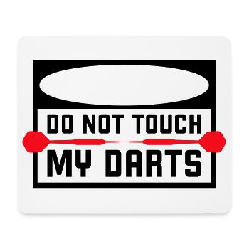 Do Not Touch My Darts Warnung Dartspieler Humor - Mousepad (Querformat) - Weiß - Vorne