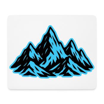 Icône du sommet des montagnes - Tapis de souris (format paysage) - blanc - Devant