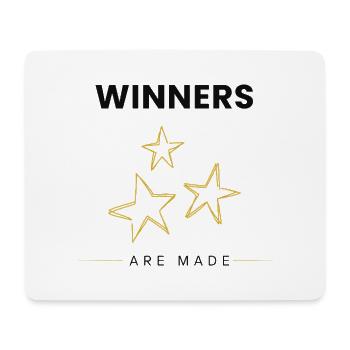 Winners Are Made Minimal Motivational Quote - Mouse Pad (horizontal) - white - Front