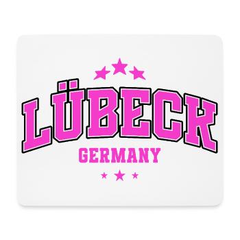 Lübeck Pink Stadtlogo - Mousepad (Querformat) - Weiß - Vorne