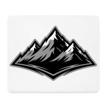 Berge Symbol Alpen - Mousepad (Querformat) - Weiß - Vorne