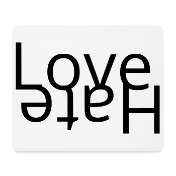 Liebe – Hass - Mousepad (Querformat) - Weiß - Vorne
