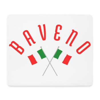 Baveno kreuzte italienische Flaggen - Mousepad (Querformat) - Weiß - Vorne