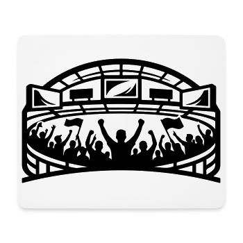 Stadium Fans Silhouette - Mouse Pad (horizontal) - white - Front
