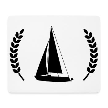 Segelboot - Mousepad (Querformat) - Weiß - Vorne