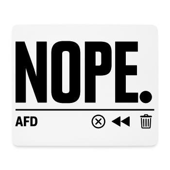 NOPE AfD - Mouse Pad (horizontal) - white - Front